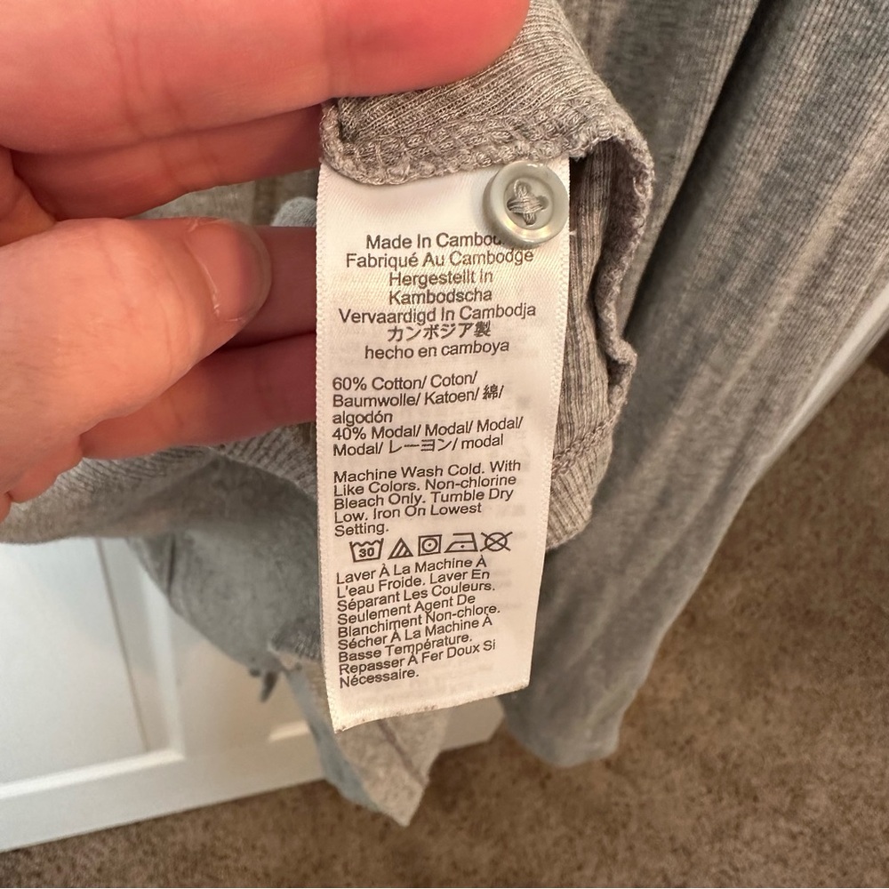 J. Crew Long Sleeve Gray Maxi Dress - Picture 5 of 5
